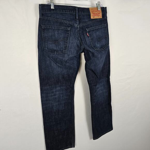 Levi's 514 Jeans Men's 34 x 30 Blue Dark Wash Classic Straight Fit Cotton EUC - Picture 14 of 16